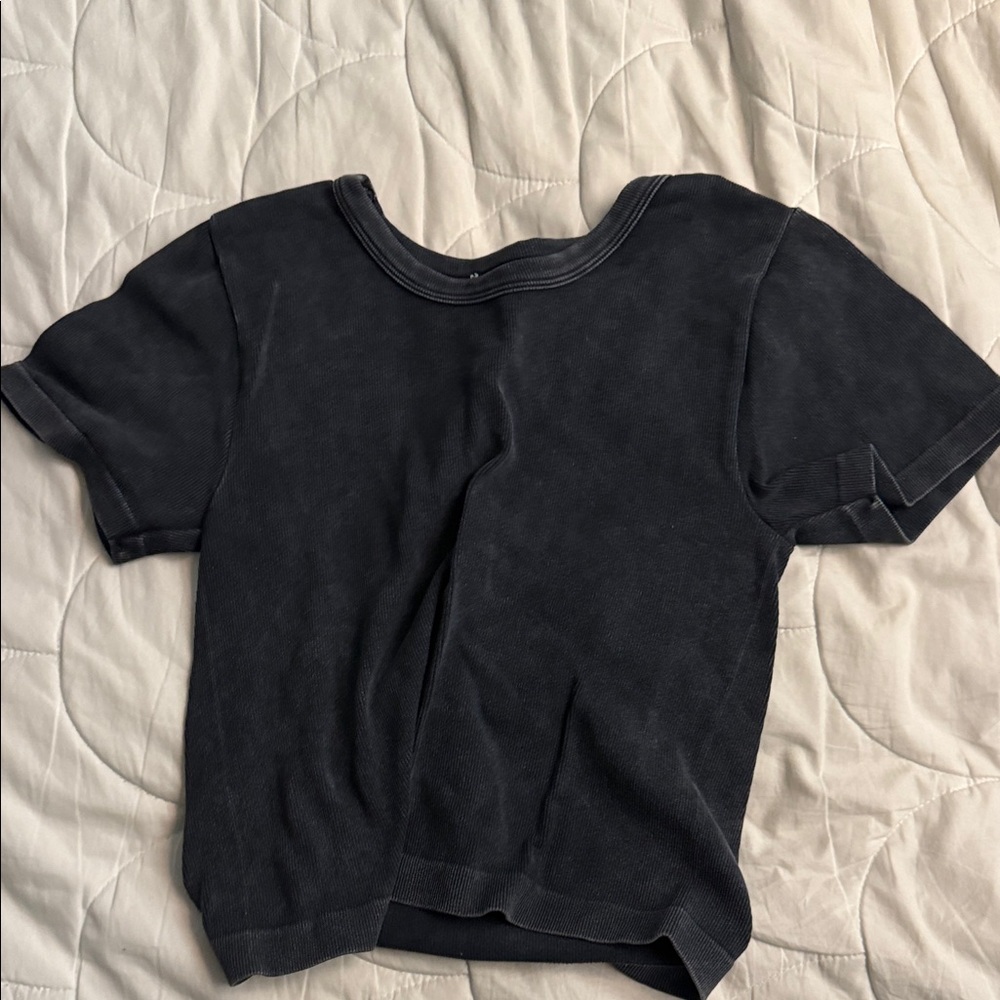 American Eagle Outfitters Black Crop Top
